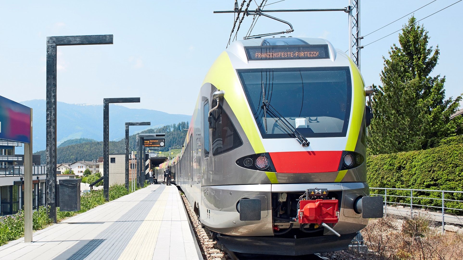 A train in Val Pusteria/Pustertal Valley