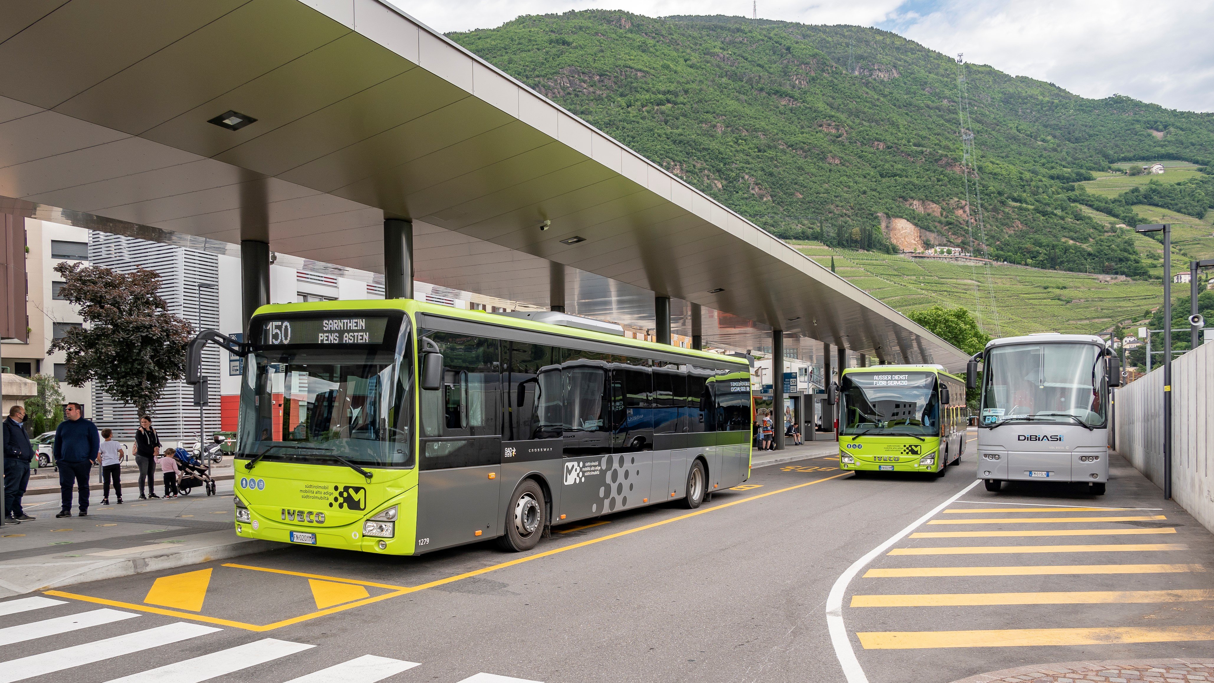 The bus station in Bolzano/Bozen