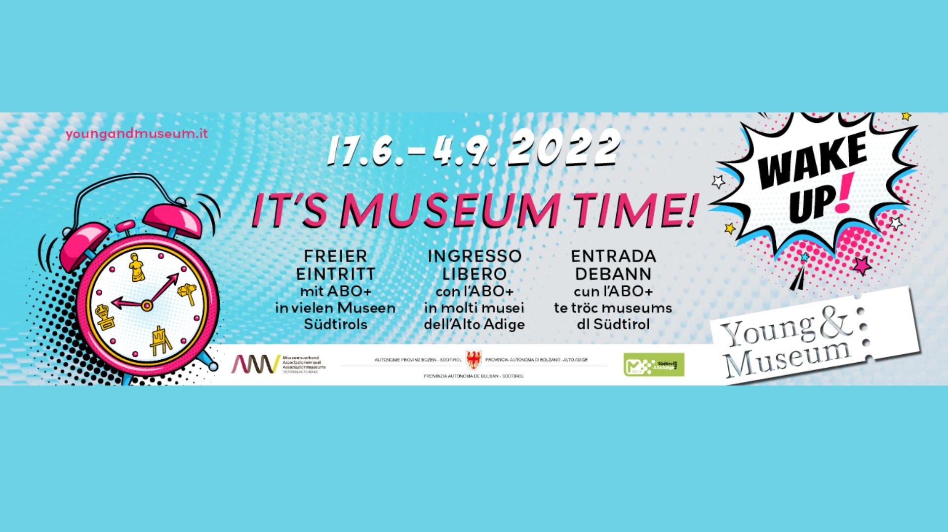 Banner per l'iniziativa "It's museum time"