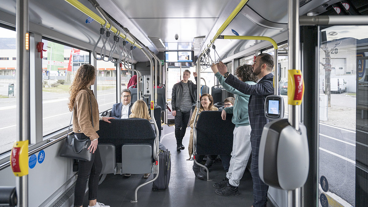 Passengers on a bus